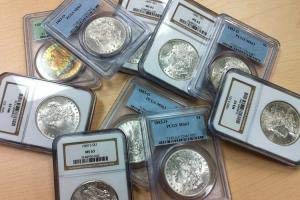 90% Silver Morgan Dollar MS63 Graded Coin Q6742