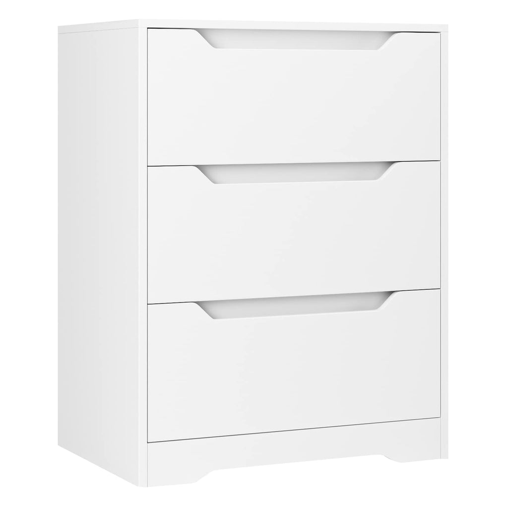 White 3 Drawer Wood Dresser X142179