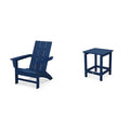 Navy Adirondack Chair & Side Table S685791