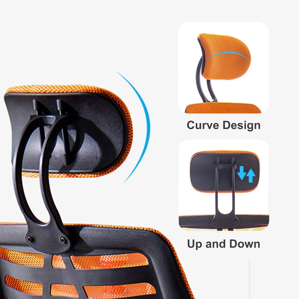 Ergonomic High Back Office Chair with Lumbar Support Orange D5769
