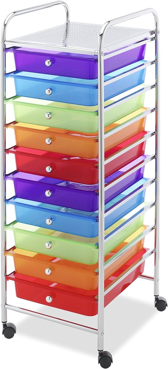 10 Drawer Rolling Craft Storage Cart H3271