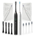 2 Pack Rechargeable Electric Toothbrushes with 8 Brush Heads D328606
