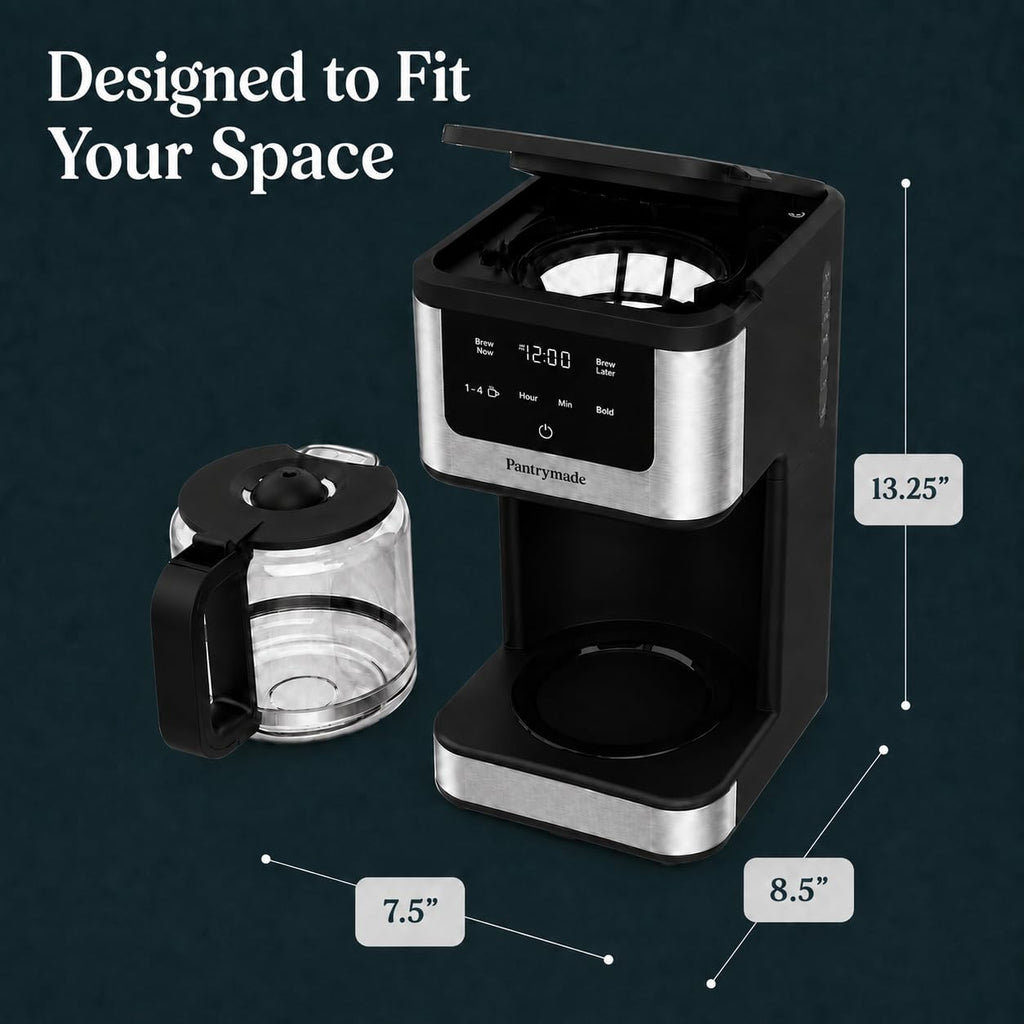 14-Cup Programmable Drip Coffee Maker with Glass Carafe, Black W325457