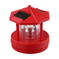 Rotating Solar Lighthouse Light Outdoor Garden Lawn Lamp with 2 Panels W88599