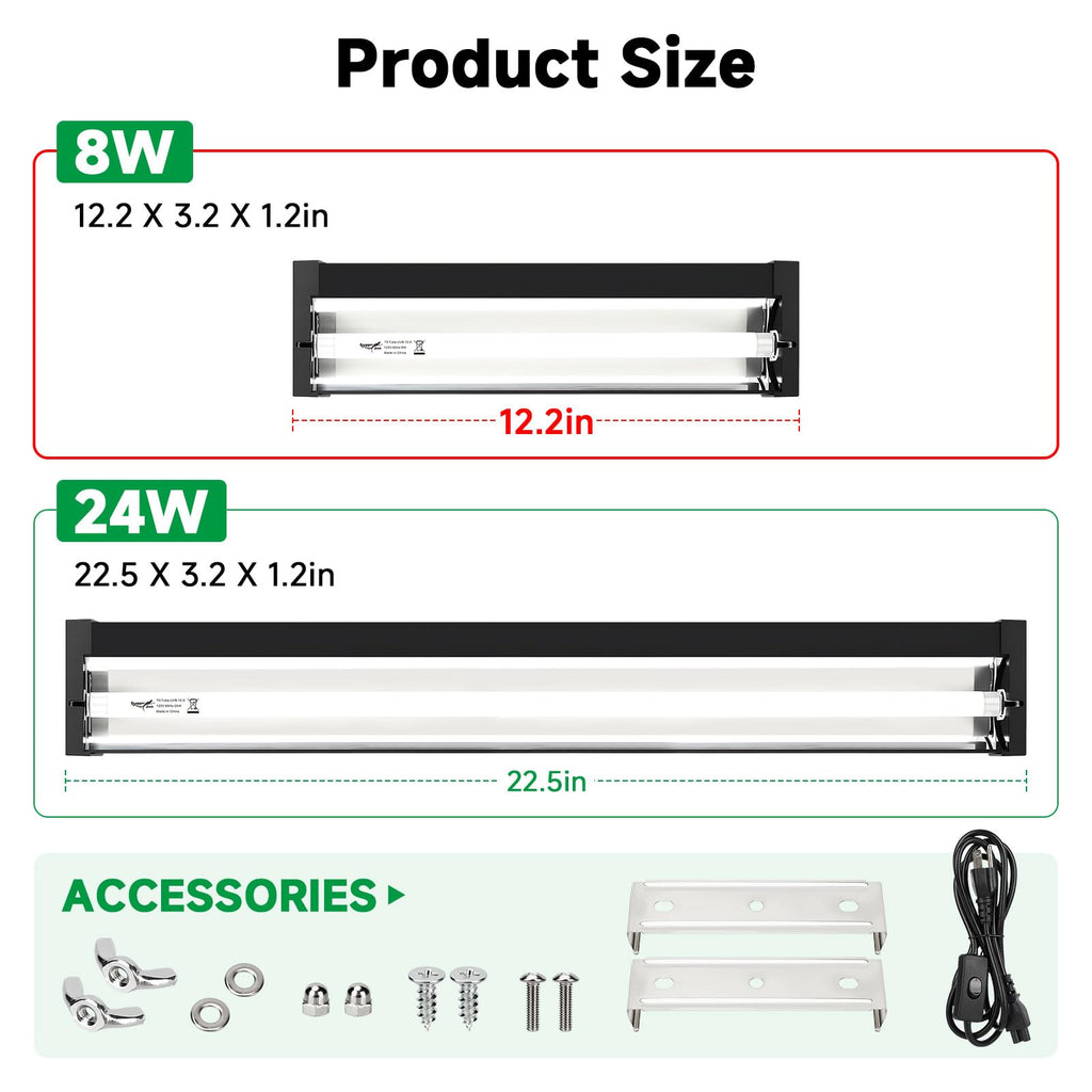 8W UVB Reptile Light Fixture Kit H716