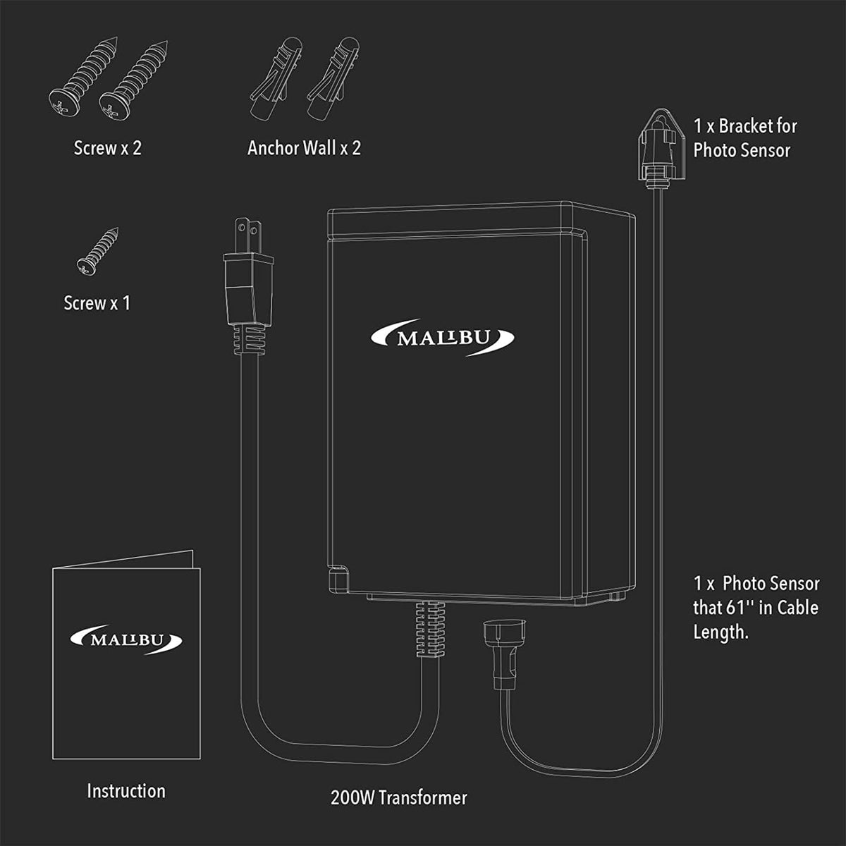 200W Low Voltage Landscape Lighting Transformer C586
