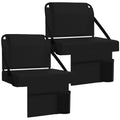2pcs Stadium Seat for Bleachers with Back Support and Cushion S7266