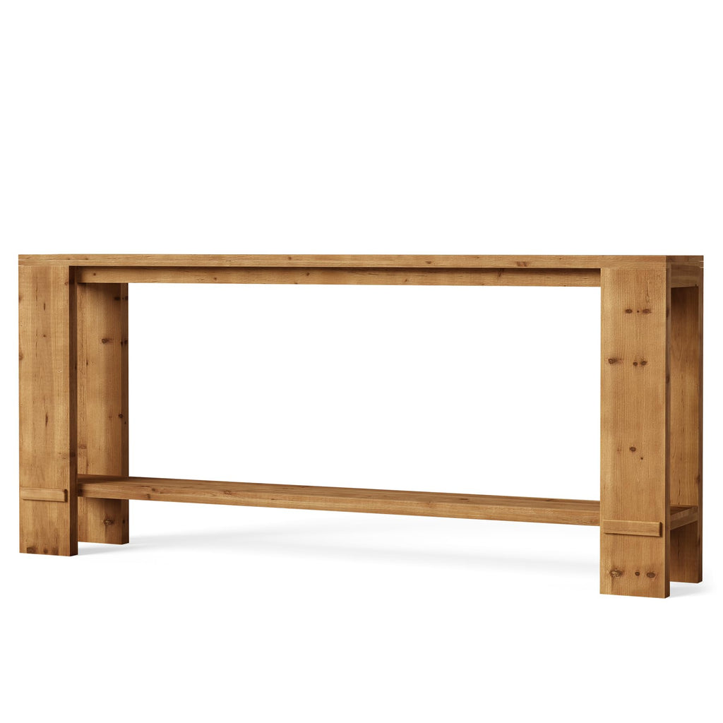 71" Solid Wood Console Table with Storage A45044