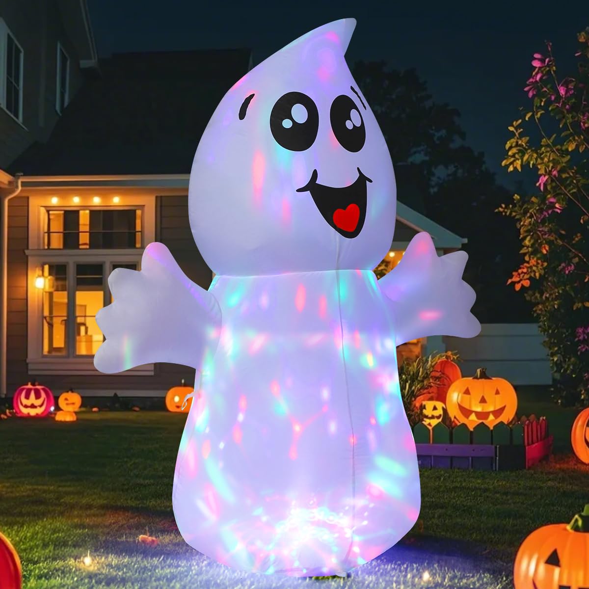 5 FT Inflatable Ghost Outdoor Decoration with Built-in LEDs C821