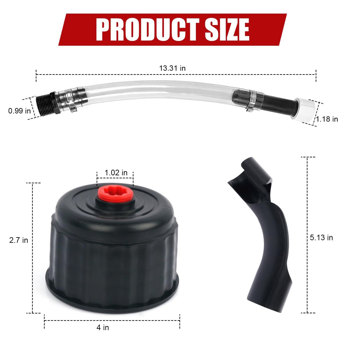 5 Gallon Fuel Jug Hose and Cap Kit M39324