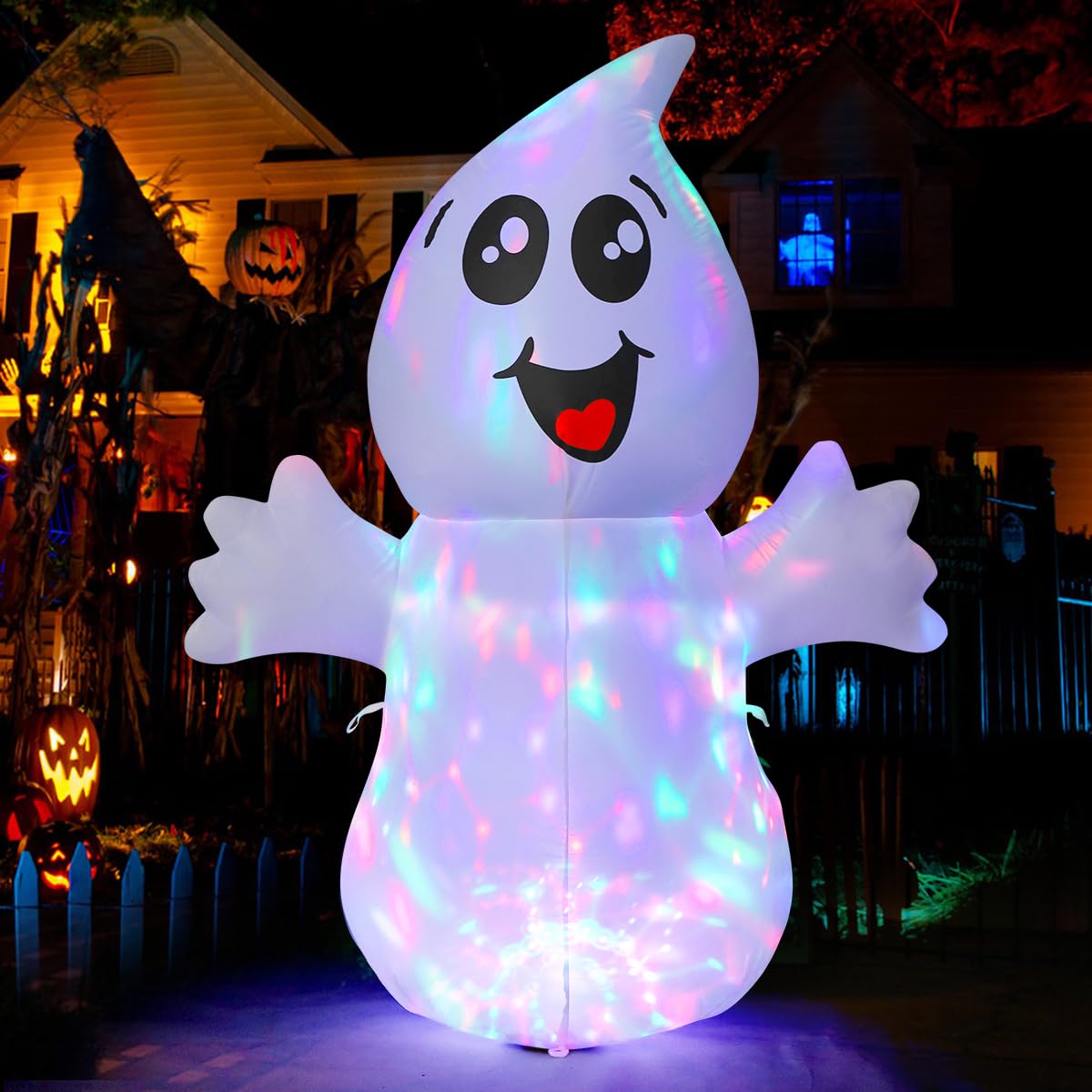 5 FT Inflatable Ghost Outdoor Decoration with Built-in LEDs C821