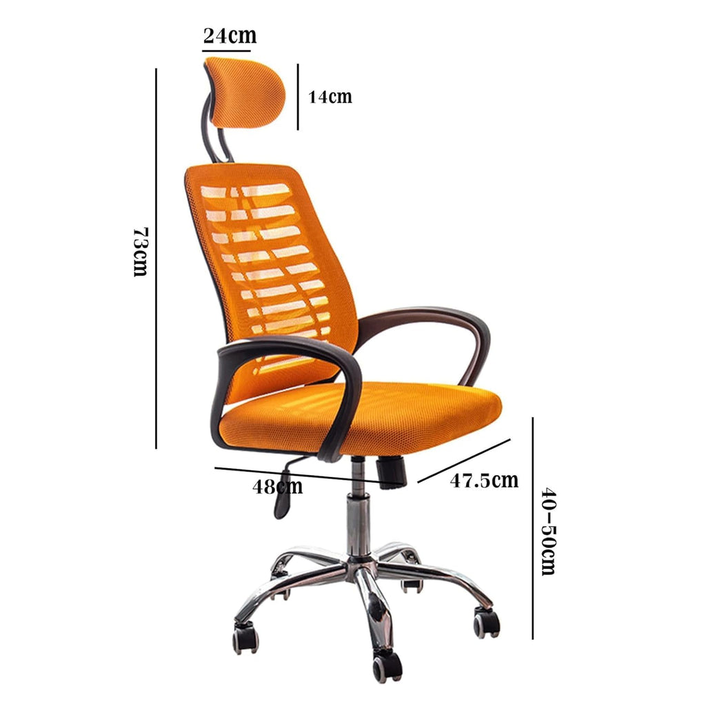 Ergonomic High Back Office Chair with Lumbar Support Orange D5769