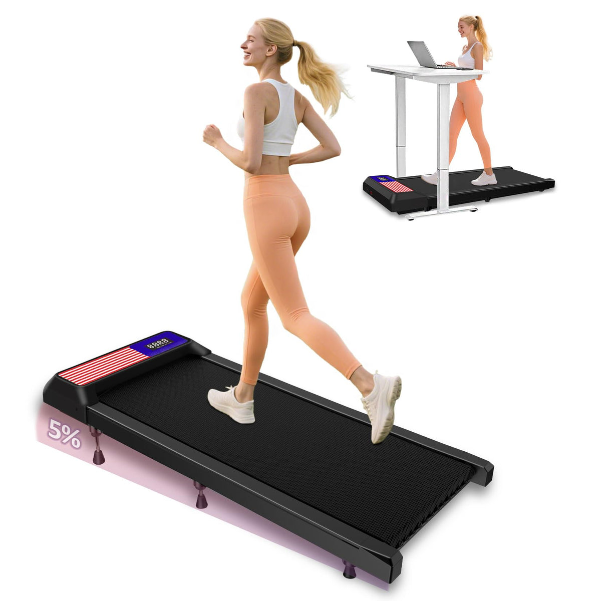 Under Desk Treadmill with 5% Incline A895854