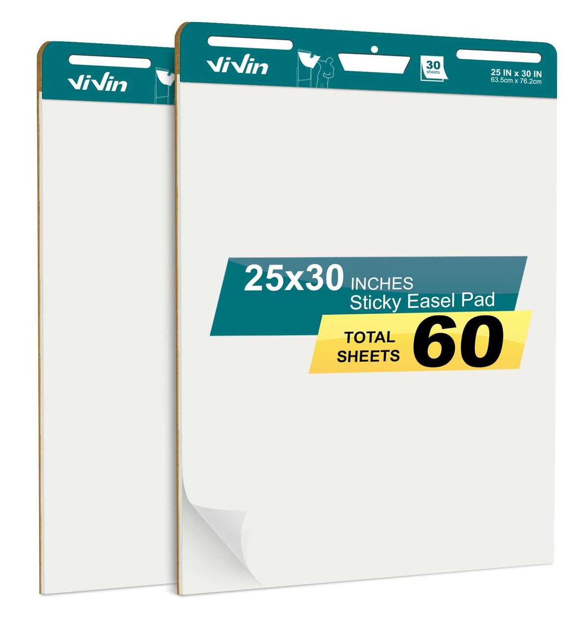 Sticky Easel Pad, 25 x 30 In, 2 Pads/Pack D80913