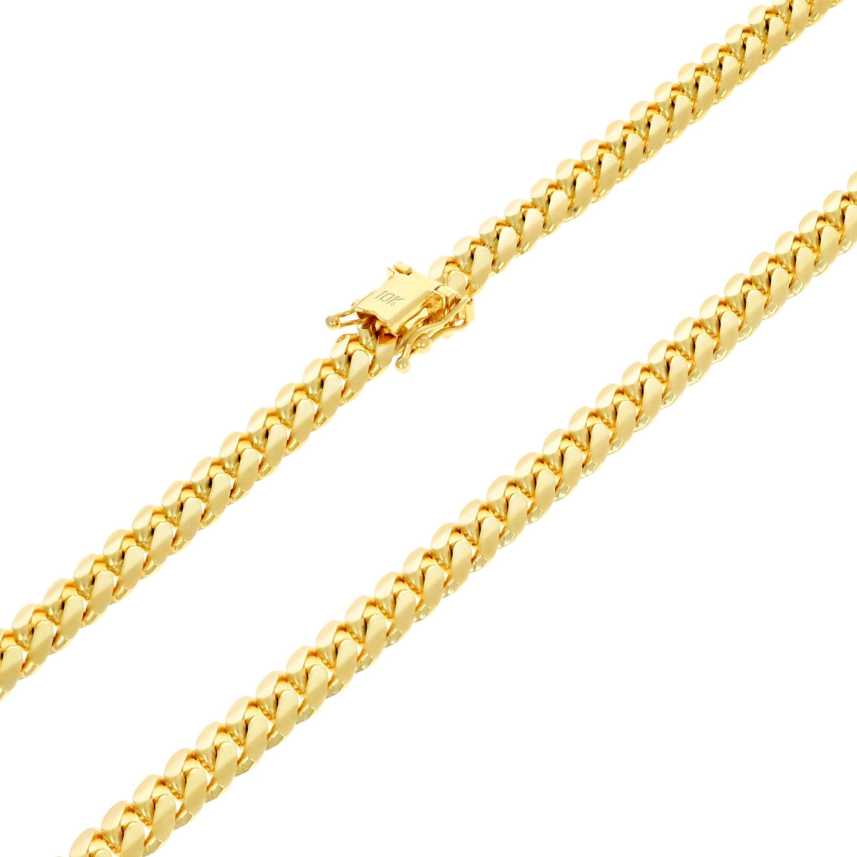 10k Yellow Gold Cuban Link Chain Necklace T883617