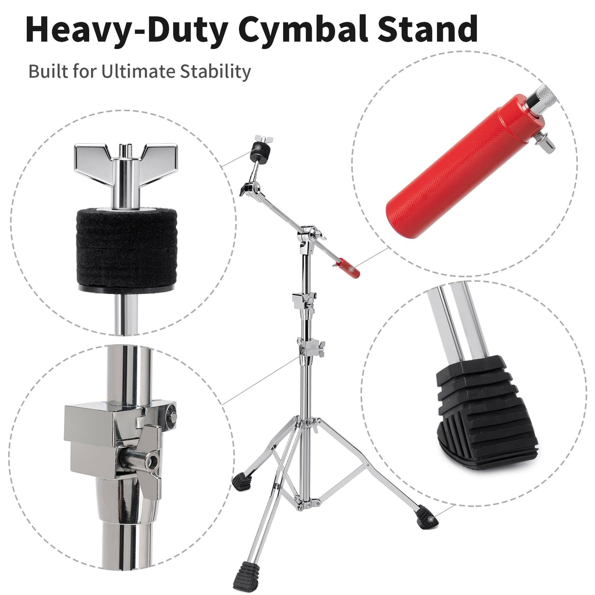 Heavy Duty 2-in-1 Convertible Cymbal Stand J9234
