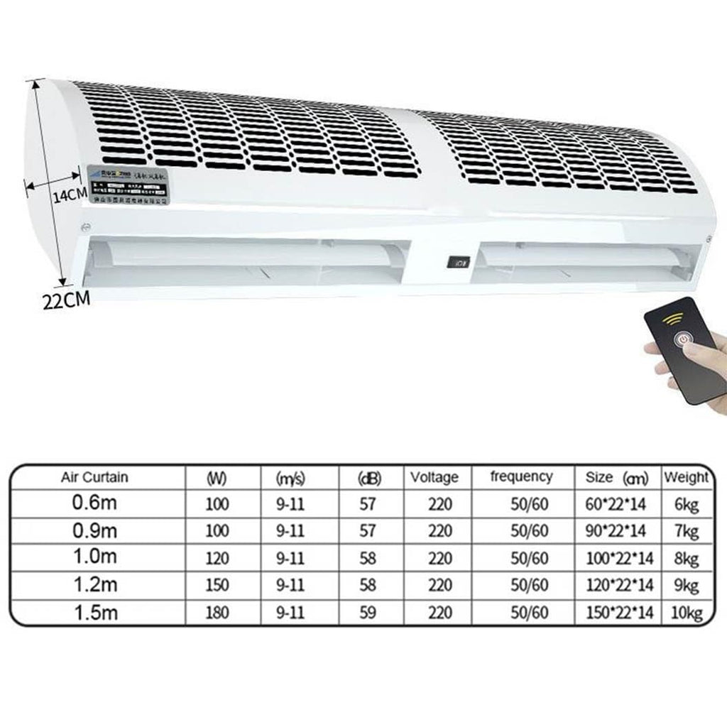 Over Door Air Curtain Fan, 2 Wind Speeds, 100cm T5565