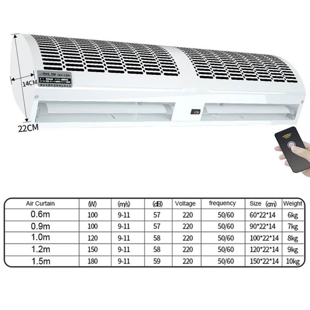 Over Door Air Curtain Fan, 2 Wind Speeds, 100cm T5565