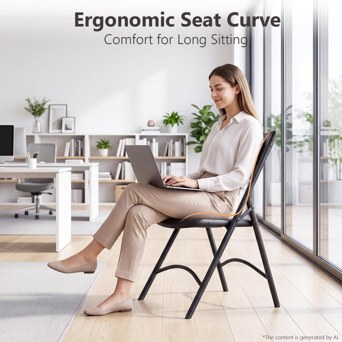 4 Pack Black Heavy Duty Folding Chair Z50189