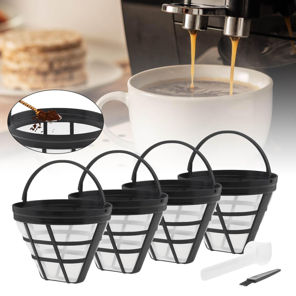 Reusable Cone Coffee Filters 8-12 Cup with Spoon and Brush F8491