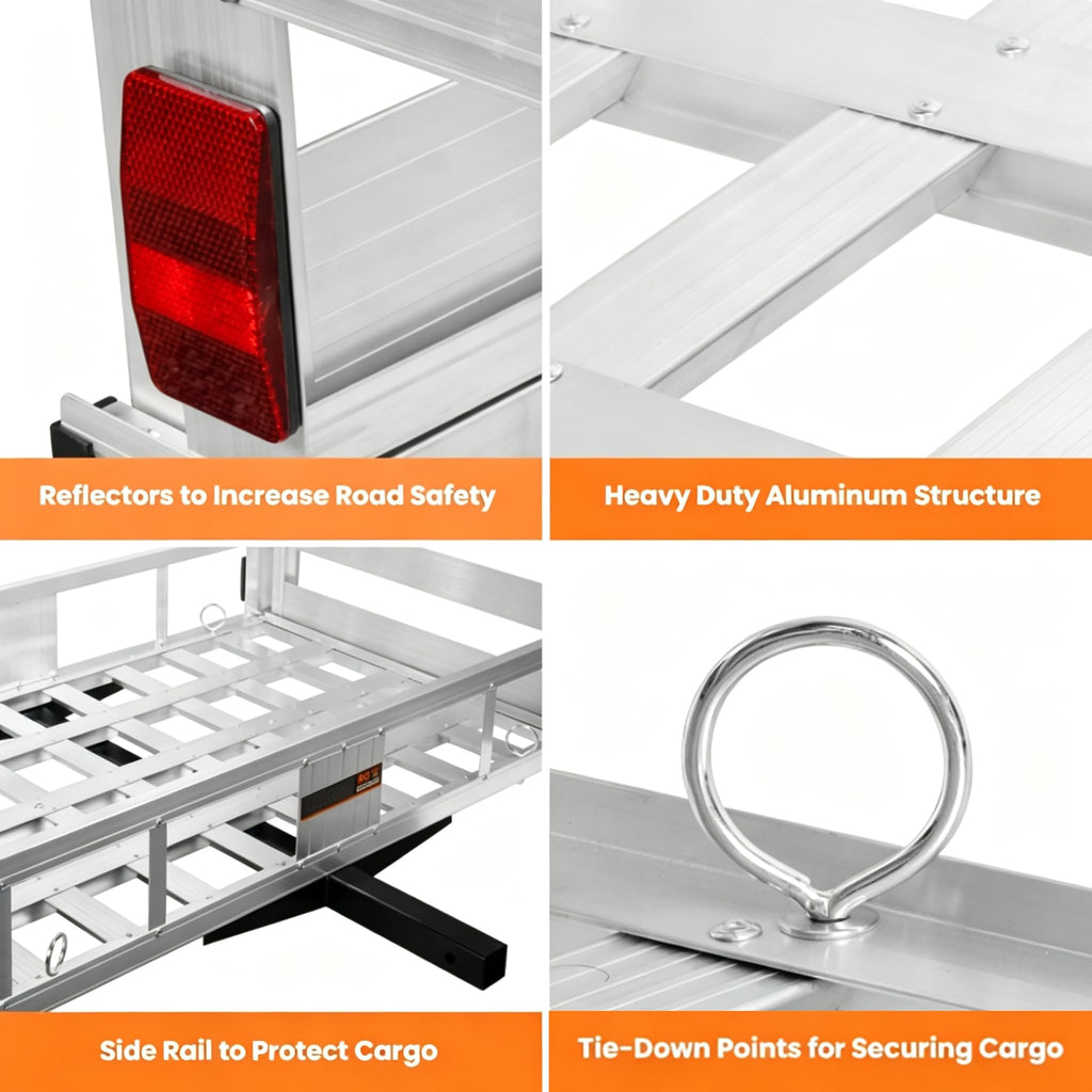 Aluminum Hitch Cargo Carrier with Ramp J59863