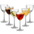 Set of 6 5 oz Lead-Free Crystal Ribbed Martini Glasses S557157