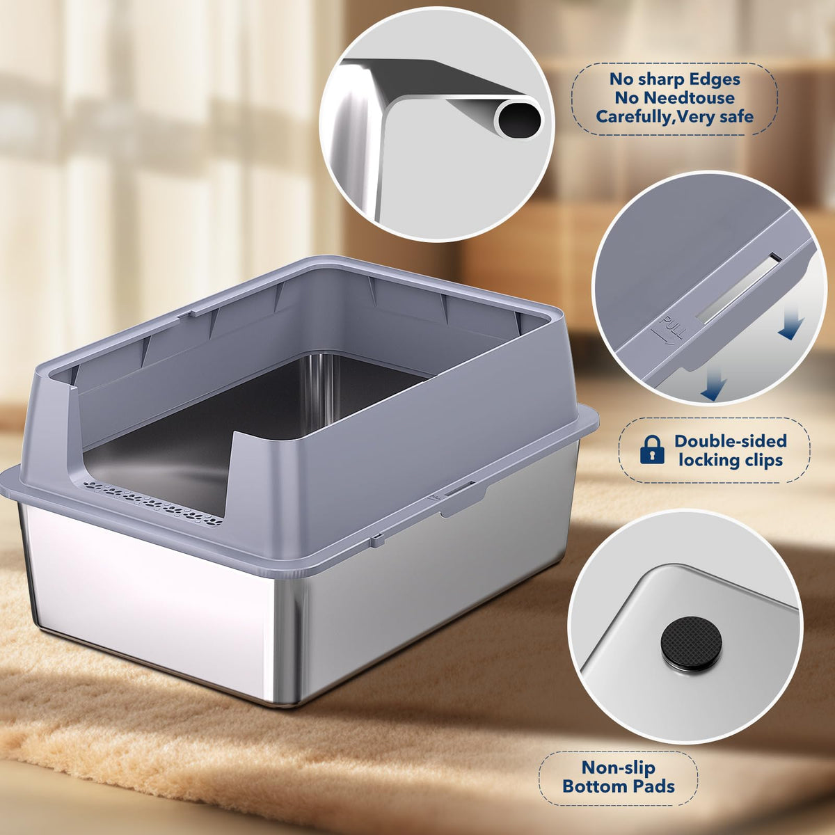 Stainless Steel XXL Litter Box T267427
