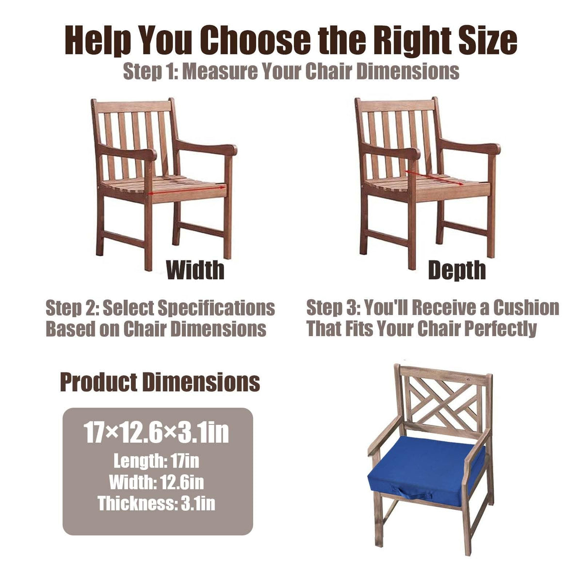 2 Pcs Portable Bleacher Seat Cushions with Handle N965