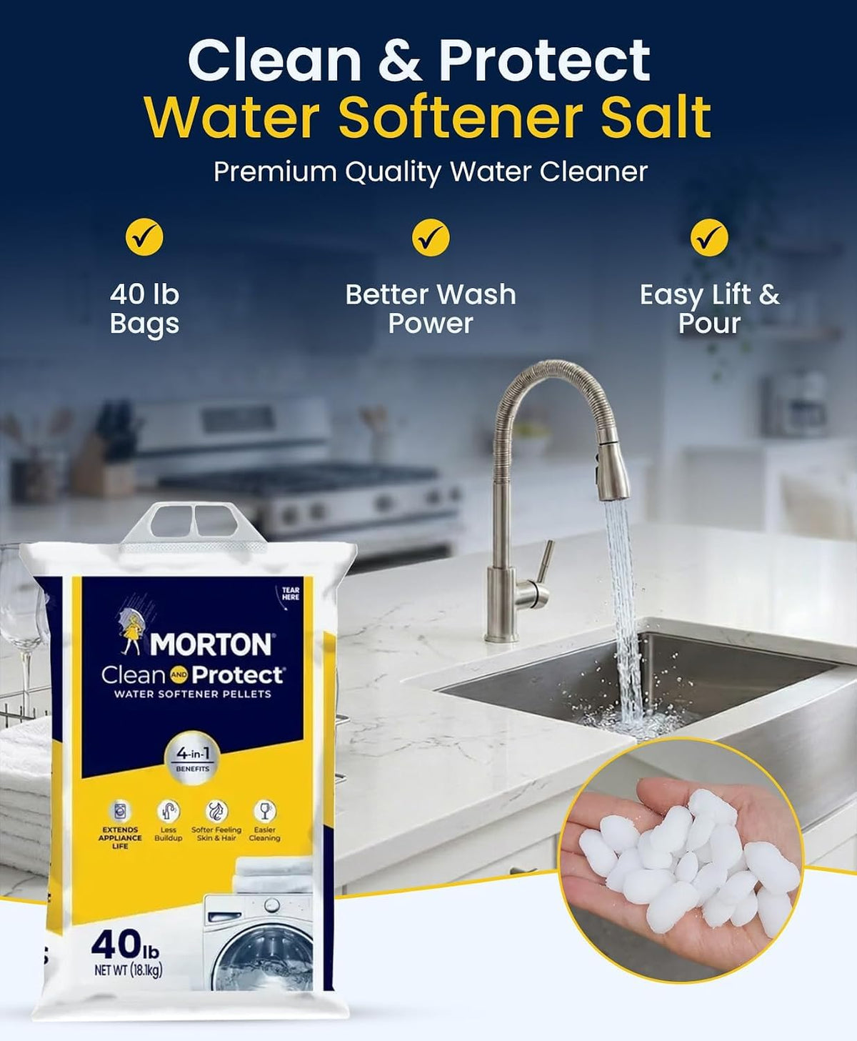 40 lb Water Softener Salt Pellets 6 Pack F95266