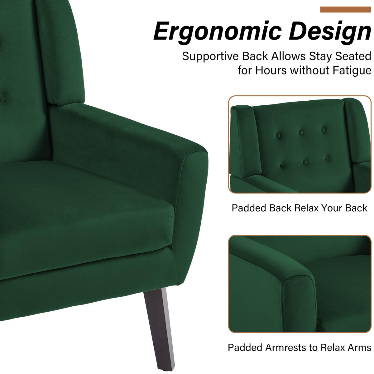 Velvet Accent Chairs Set of 2 E40897