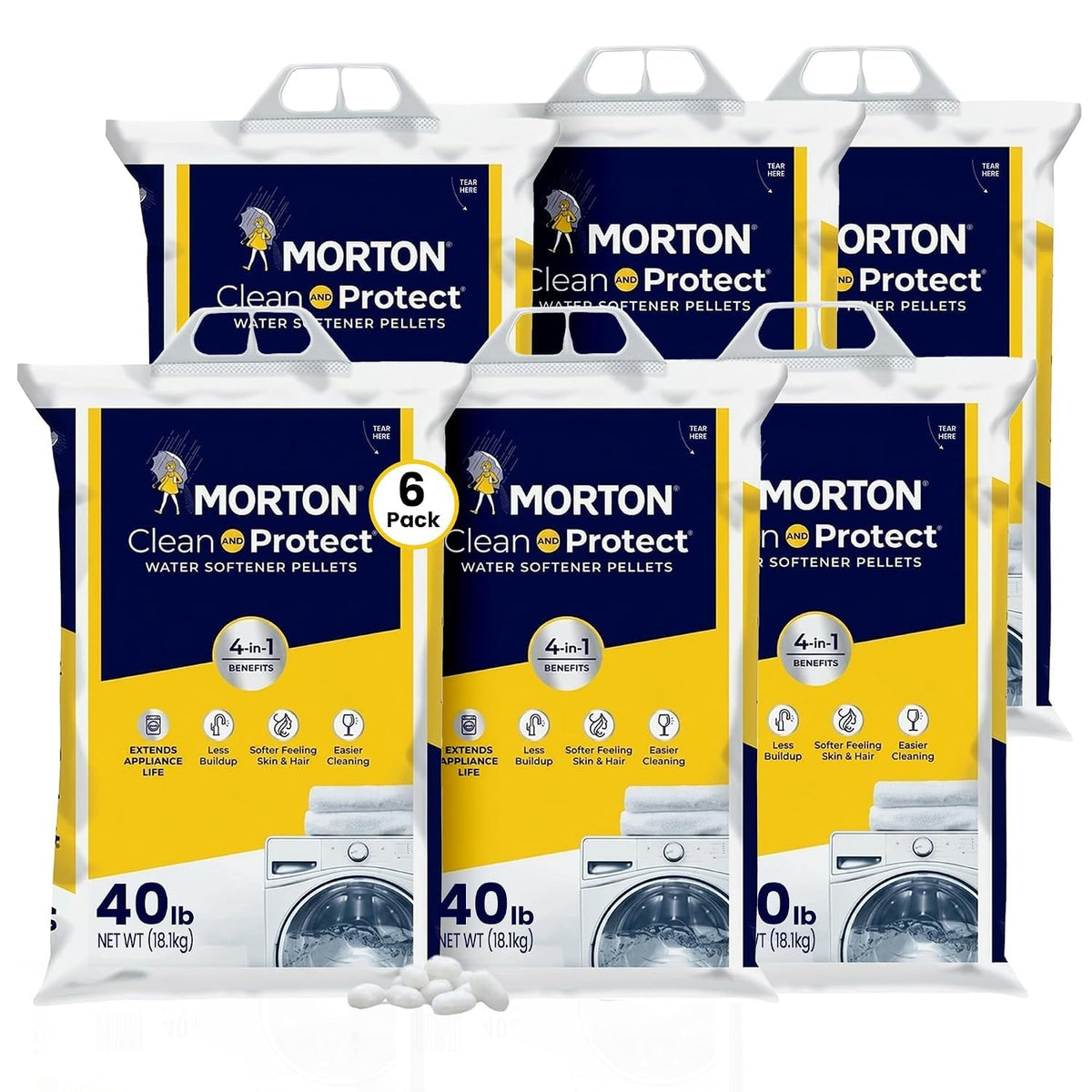 40 lb Water Softener Salt Pellets 6 Pack F95266