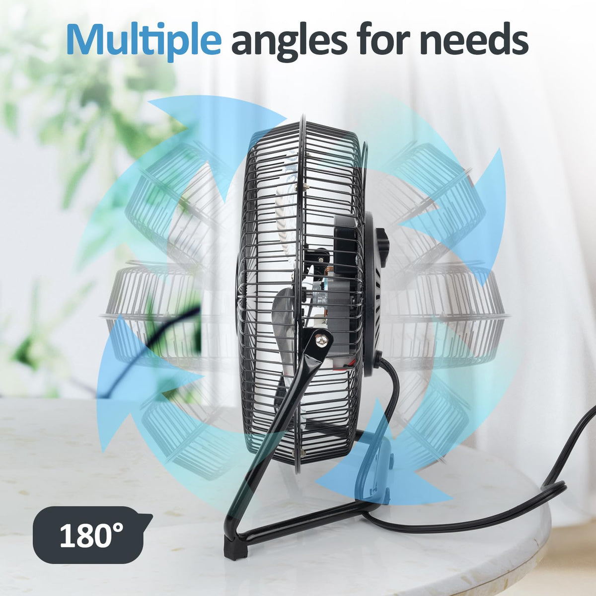 9 Inch Portable Metal Floor Fan C4858