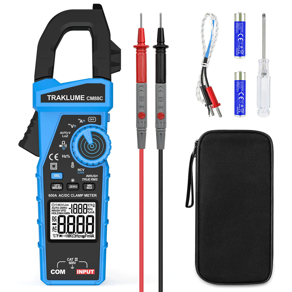 600A AC/DC TRMS Clamp Meter Multimeter J587