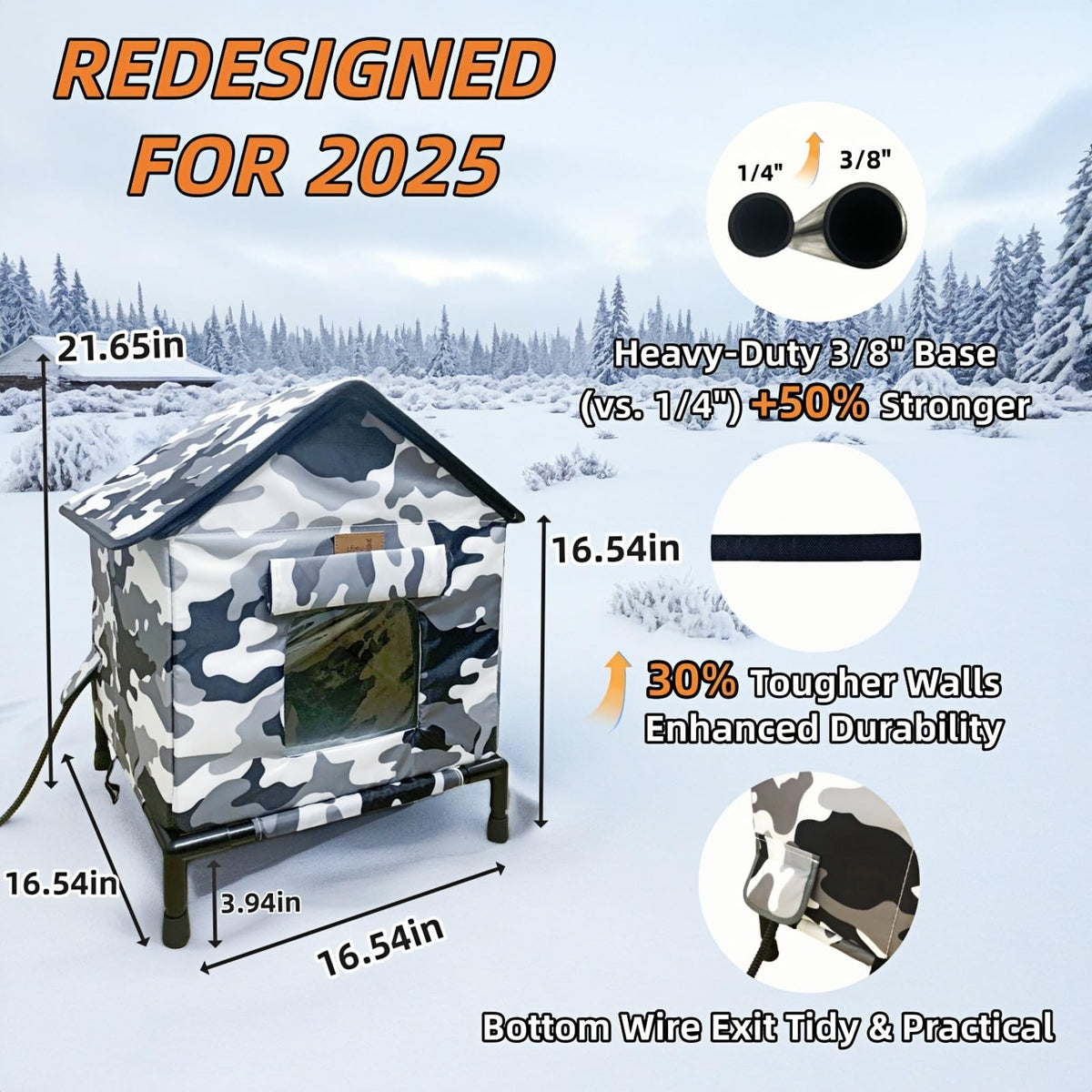 Heated Weatherproof Outdoor Cat House A542264