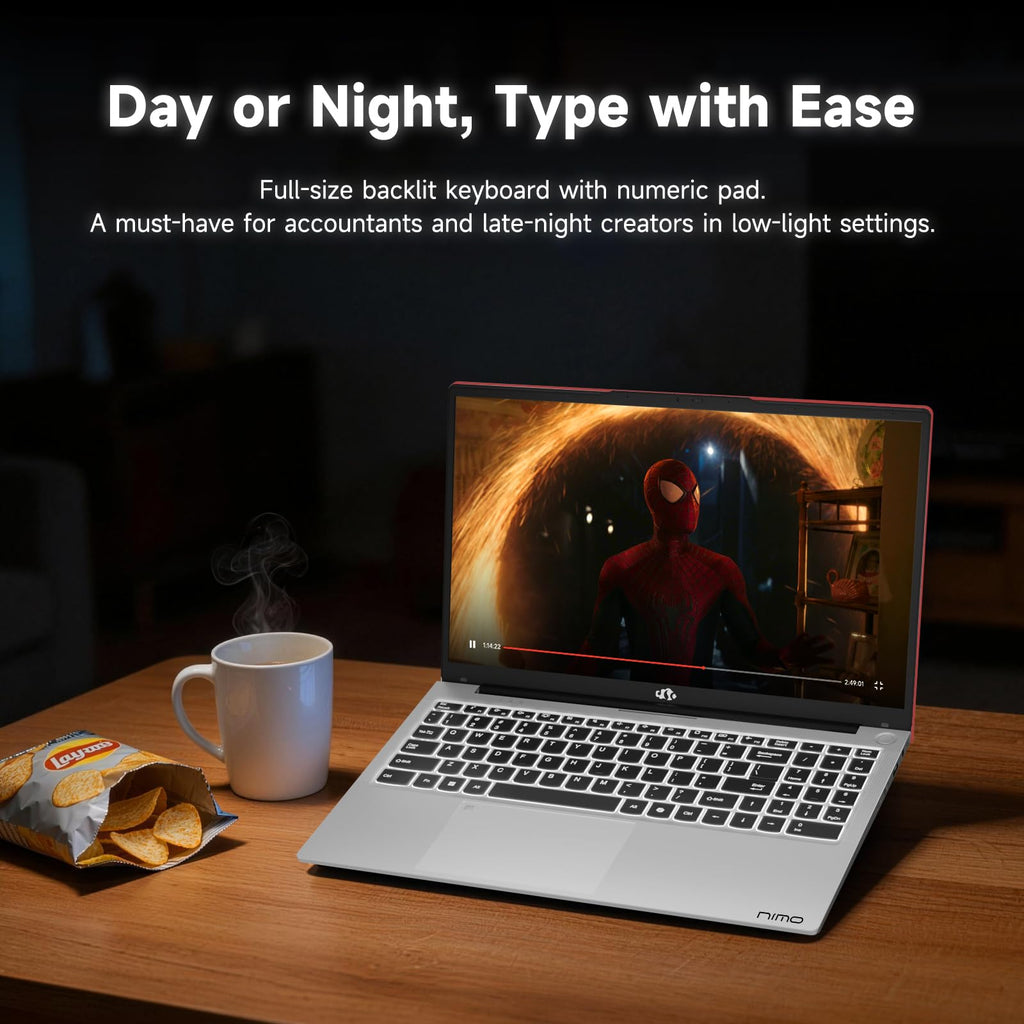 15.6" FHD Laptop, Intel 4 Cores, 8GB RAM, 256GB SSD N6965