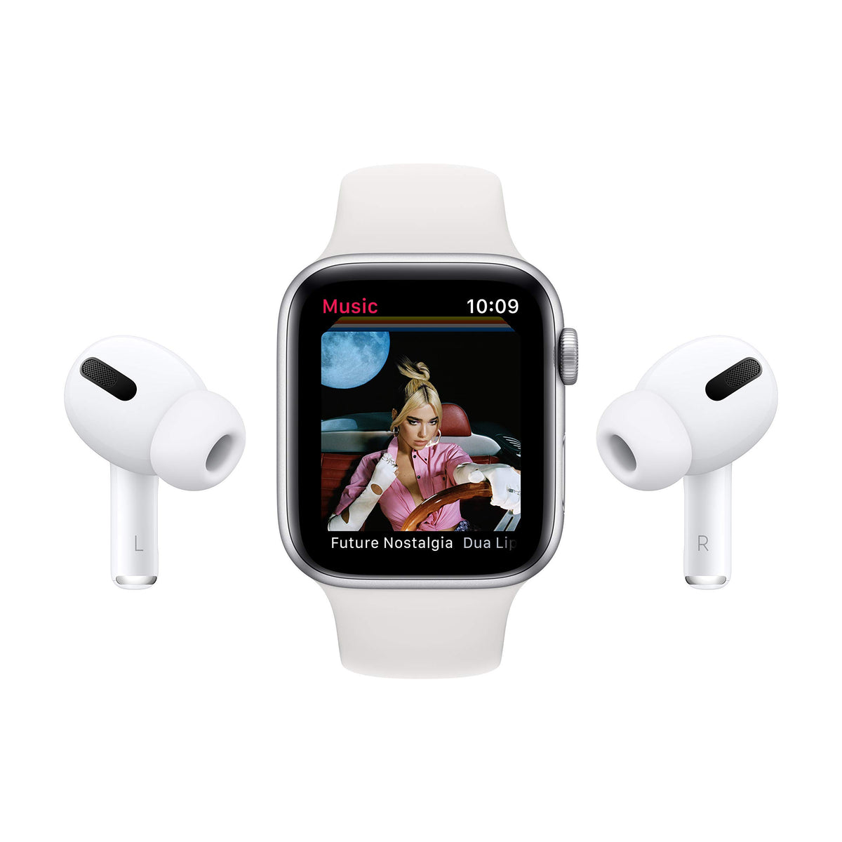 Silver Aluminum Case with White Sport Band Smartwatch B16593