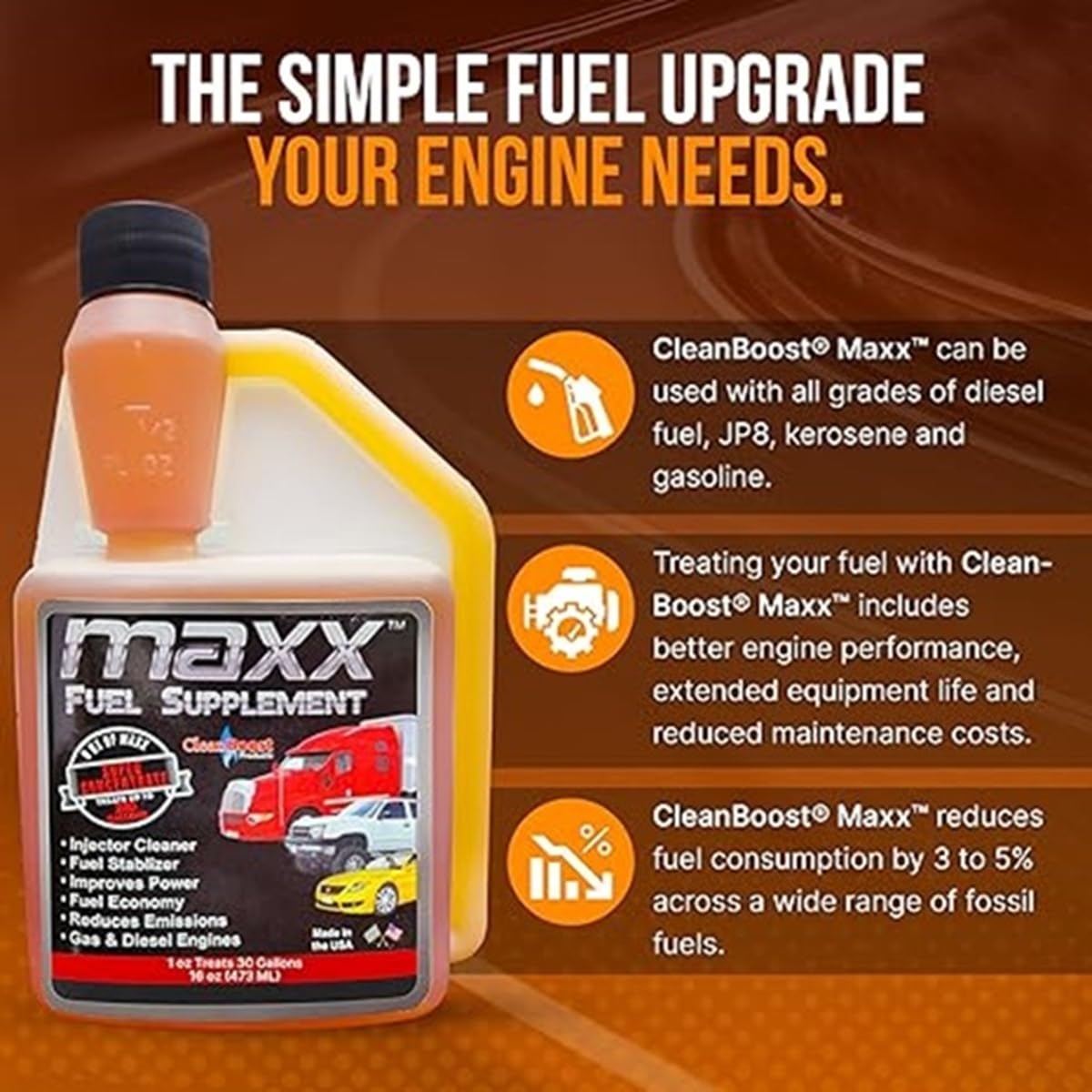 16oz Fuel Treatment for Gas & Diesel Fuel Z223