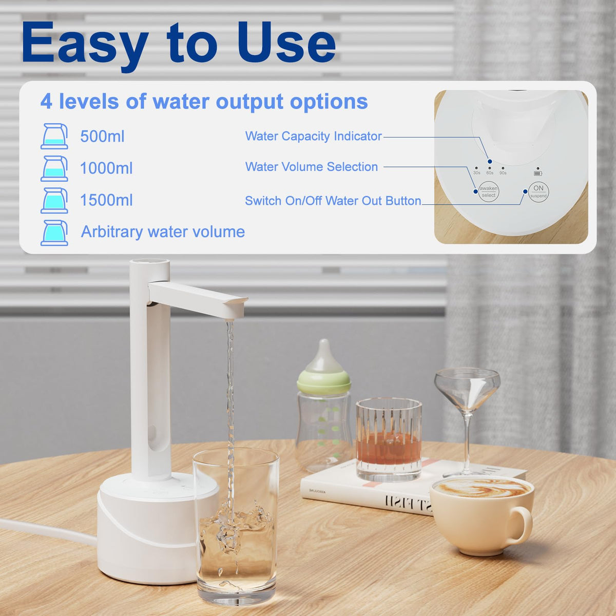 5 Gallon USB Type-C Electric Water Bottle Dispenser P9363