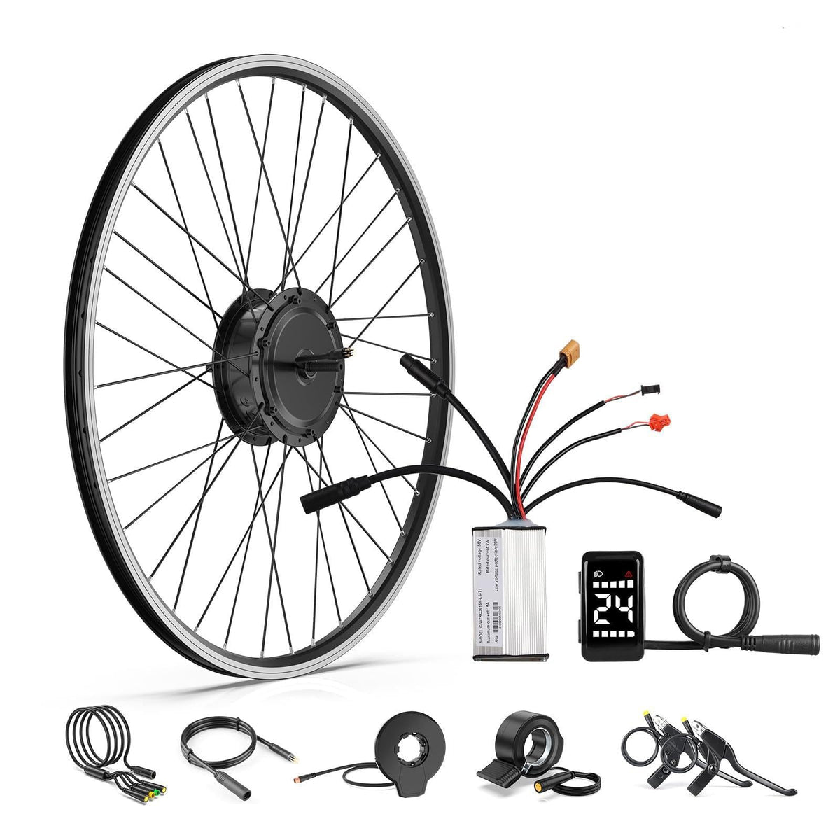 48V 500W Front Hub Motor Ebike Conversion Kit with Display D639