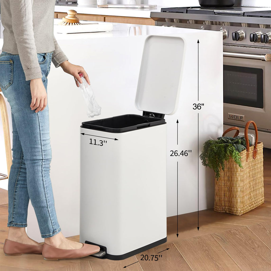 13.2 gal Stainless Steel Step Trash Can A7042