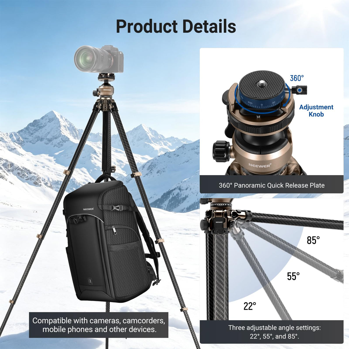 Carbon Fiber Travel Tripod G8148