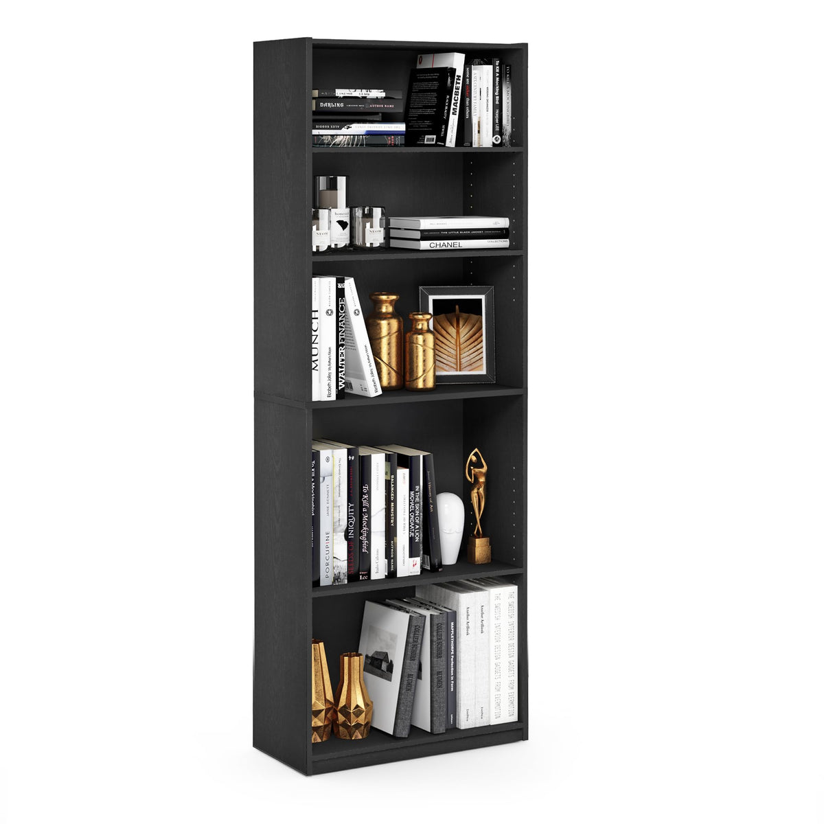 5-Tier Book Shelf with Adjustable Shelves T616