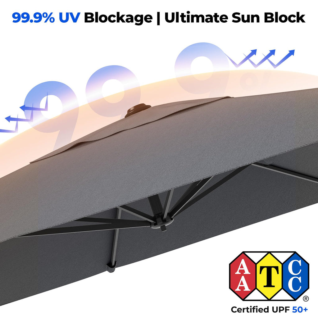 9x12 FT Cantilever Patio Umbrella with Base L21522