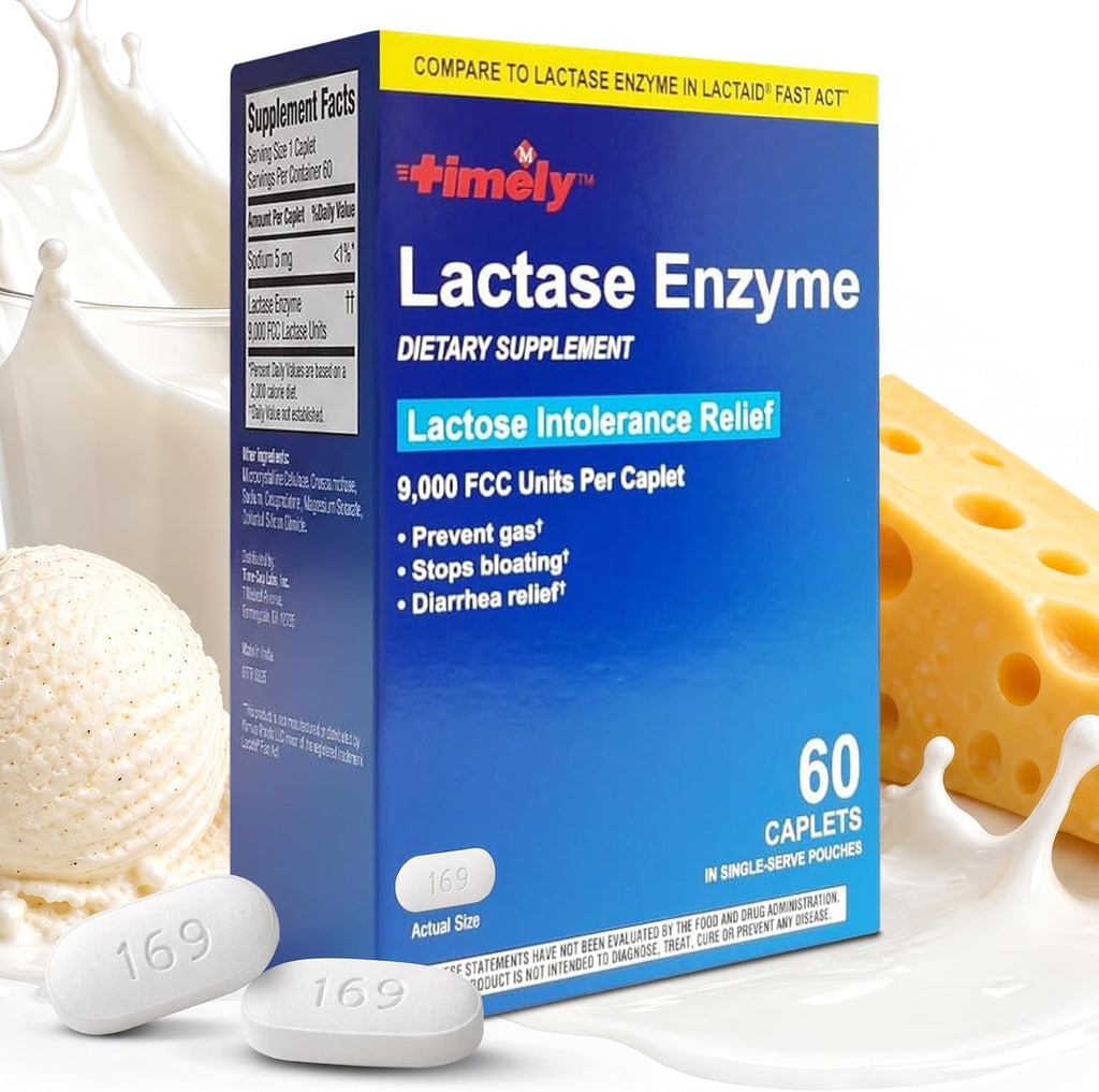 Lactase Enzyme 9,000 FCC Units 60 Caplets I14984