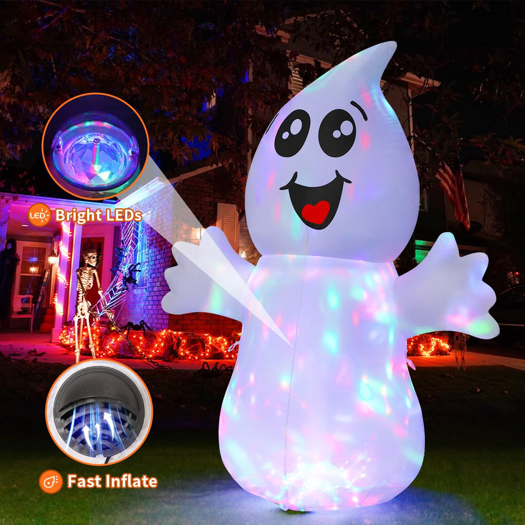 5 FT Inflatable Ghost Outdoor Decoration with Built-in LEDs C821