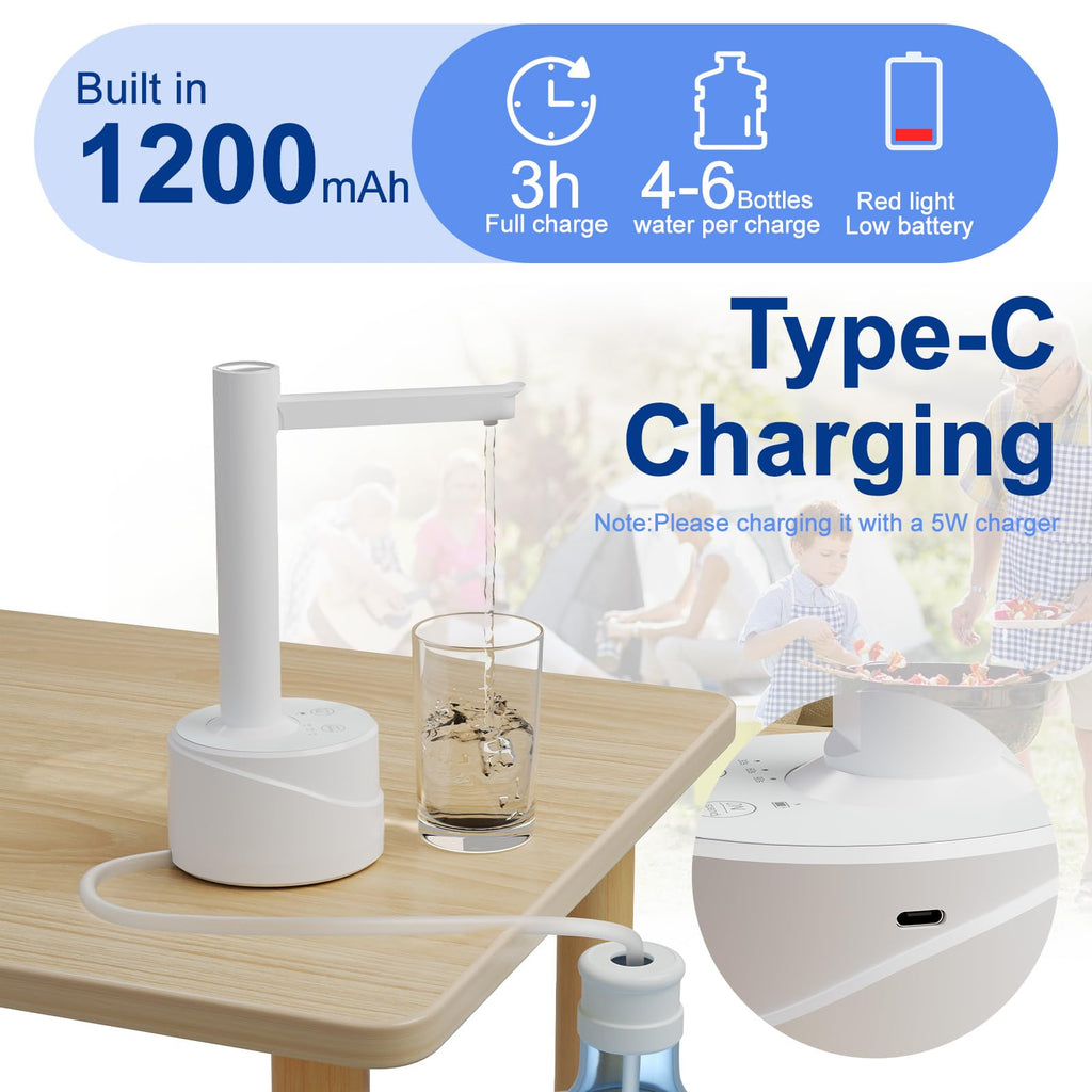 5 Gallon USB Type-C Electric Water Bottle Dispenser P9363