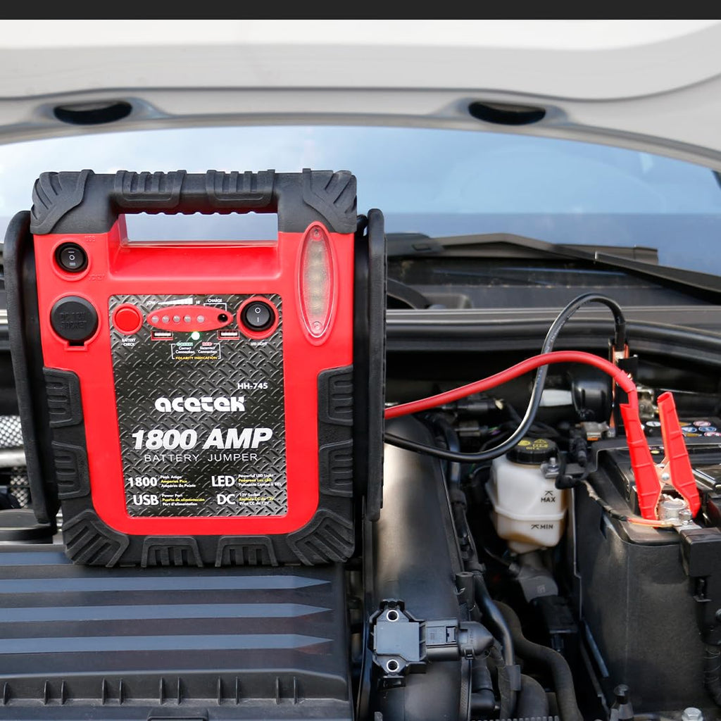 1800A Peak Car Jump Starter, 20000mAh Battery Booster, 12V Portable Power Bank with LED Light P275143