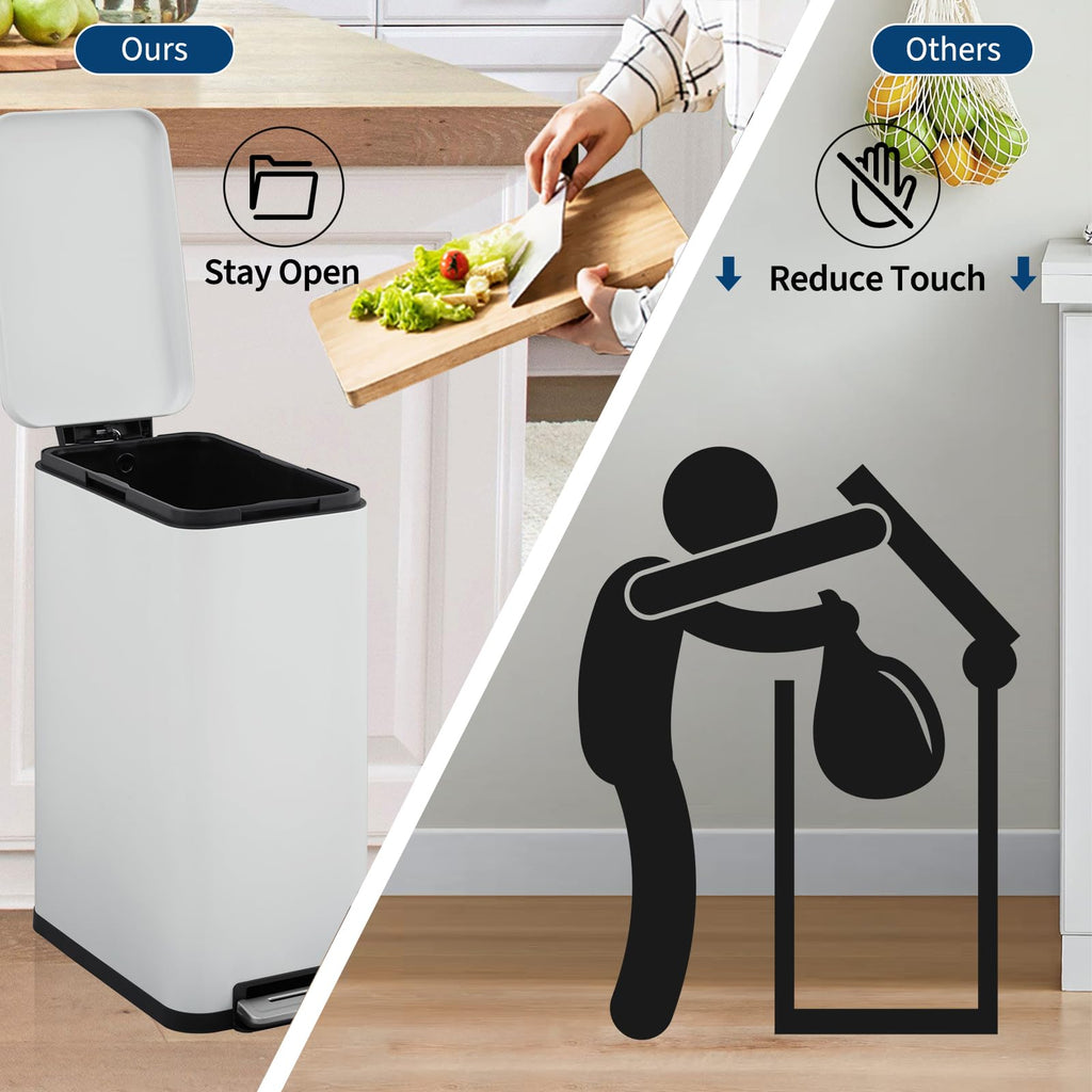 13.2 gal Stainless Steel Step Trash Can A7042