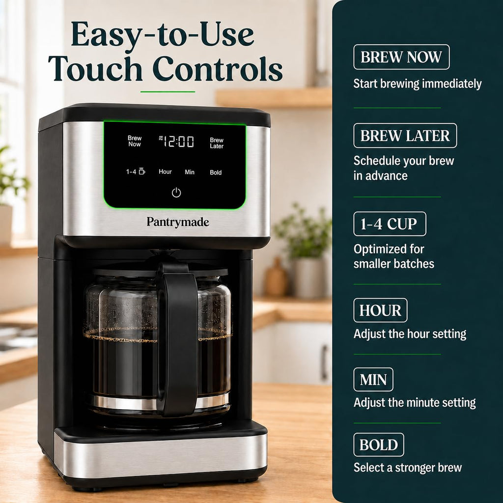14-Cup Programmable Drip Coffee Maker with Glass Carafe, Black W325457