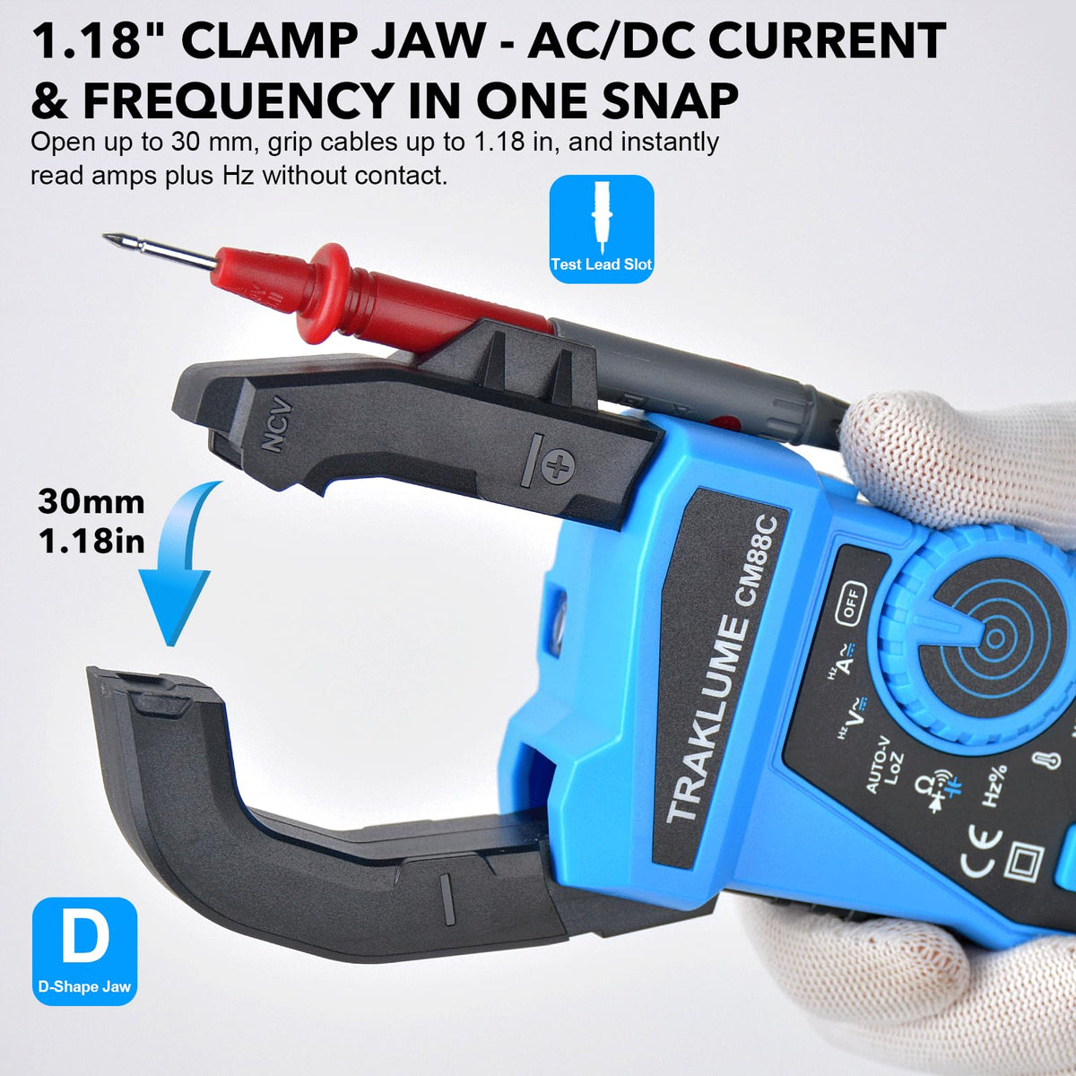 600A AC/DC TRMS Clamp Meter Multimeter J587